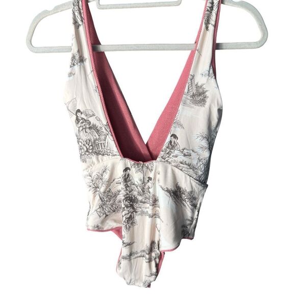 Maaji Pink Watermelon Serenna V Neck Reversible One Piece Swimsuit - Picture 12 of 13